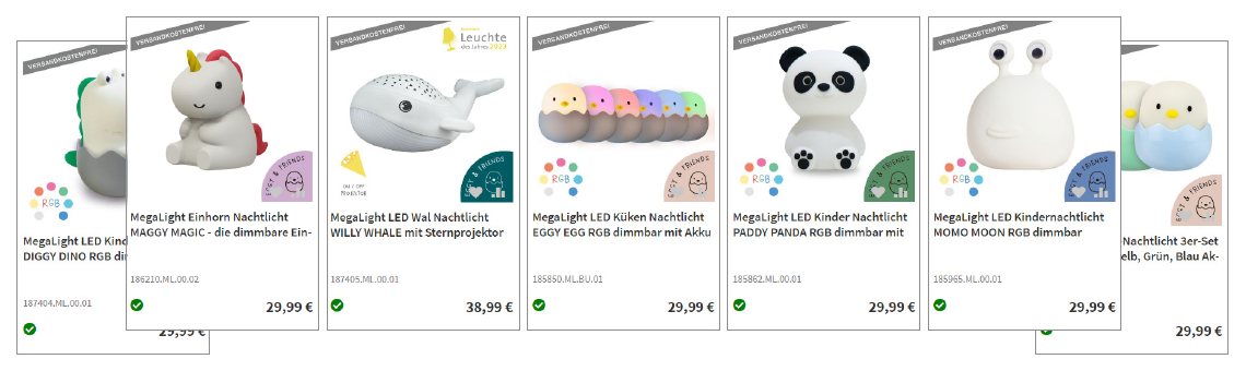 Eggy&Friends Nachtlichter im Shop